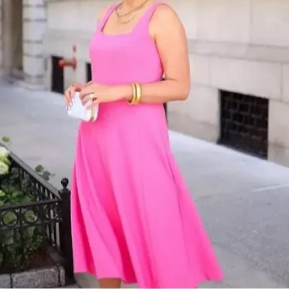 Ann Taylor Dresses Ann Taylor Nwt Womens Pink Flare Midi Dress